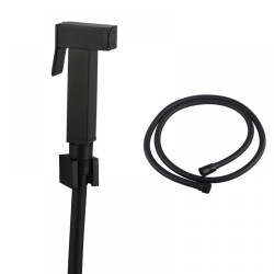 Brass Square Black Toilet Bidet Spray Kit with 1.2m PVC Hose Brass Square Black Toilet Bidet Spray Kit with 1.2m PVC Hose